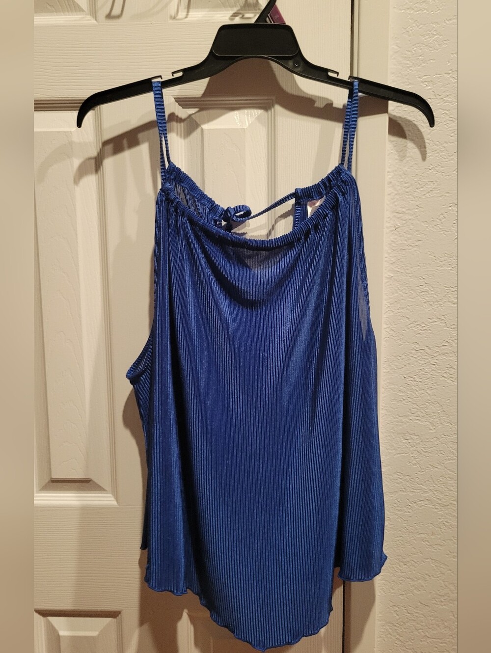 No Boundaries Royal Blue Ribbed Spaghetti Strap Cami
